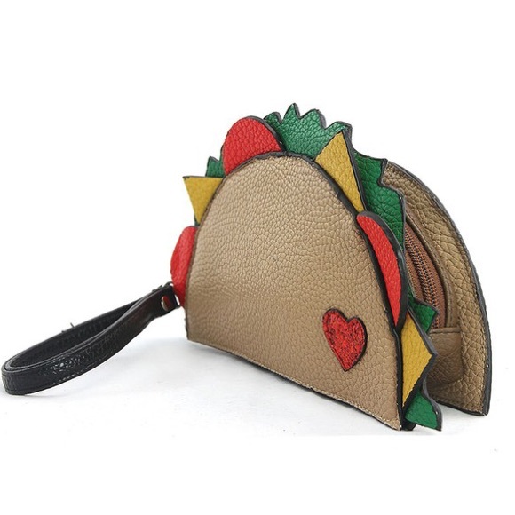I LOVE TACOS Haute Stuff Taco Clutch Wristlet Handbag - Picture 2 of 7